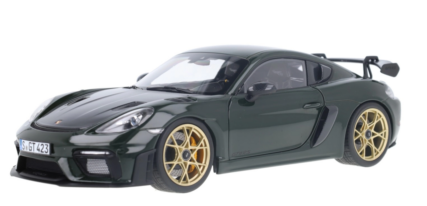 Norev 1:18 Porsche Cayman GT4 RS "Weissach Package" Brewster Green