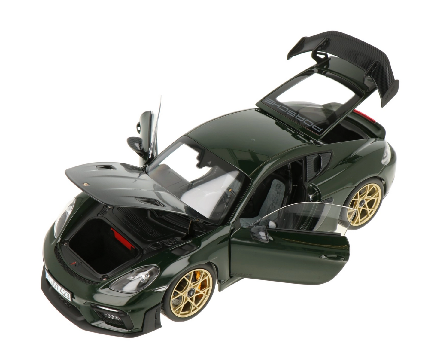 Norev 1:18 Porsche Cayman GT4 RS "Weissach Package" Brewster Green
