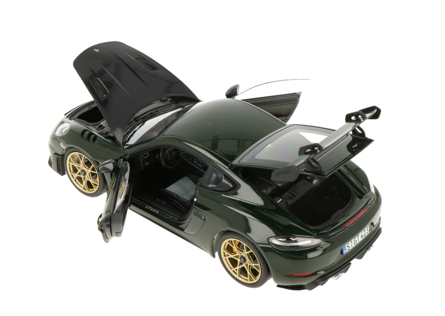 Norev 1:18 Porsche Cayman GT4 RS "Weissach Package" Brewster Green