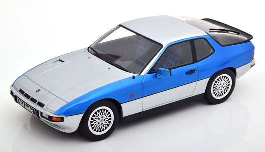 KK-Scale 1:18 - Porsche 924 Turbo 1986 Zilver/Blauw