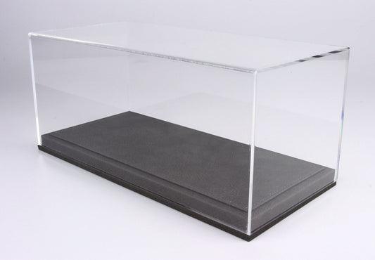 BBR Model 1:18 - Plexiglass Display Case With Grey Leatherette Base