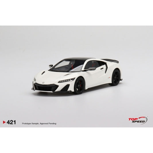 Top Speed Model - Honda NSX Type S 2022 130R White 1:18