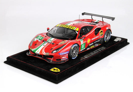 BBR Model 1:18 - Ferrari 488 GTE LM GTE Team AF Corse Wins Le Mans 2021 Car No. 51