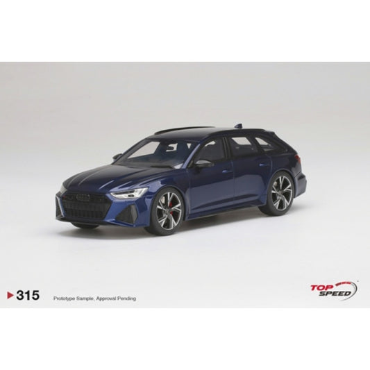 Top Speed Model - Audi RS 6 Avant Carbon Black Navarra Blue Metallic 1:18