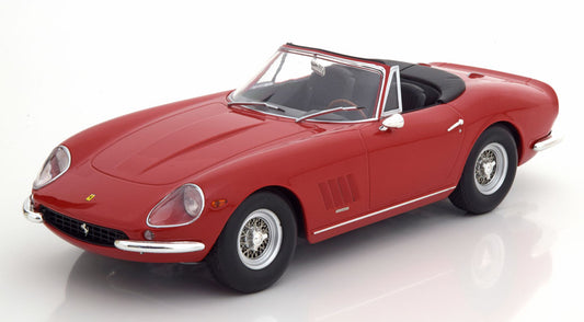 KK-Scale 1:18 - Ferrari 275 GTB4 NART Spyder Softtop 1967 Rood