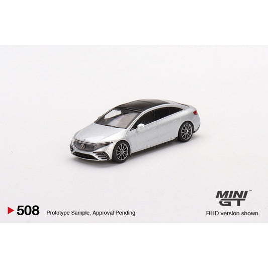 MiniGT - 1/64 MERCEDES-BENZ EQS 580 4MATIC SILVER METALLIC (RHD)