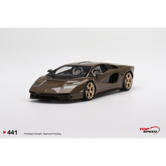 Top Speed Model - Lamborghini Countach LPI 800-4  Dark Bronze 1:18