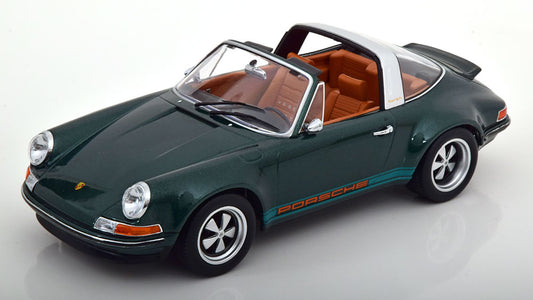 KK-Scale 1:18 - Porsche 911 Targa Singer Donkergroen metallic