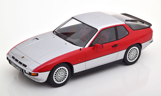 KK-Scale 1:18 - Porsche 924 Turbo 1986 Zilver/Rood