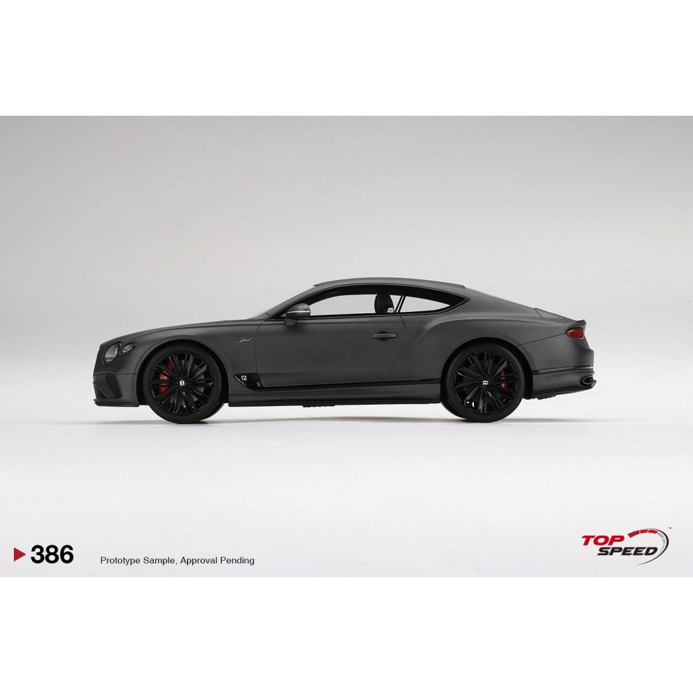 Top Speed Model - Bentley Continental GT Speed 2022 Anthracite Satin 1:18