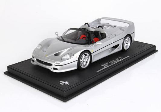 BBR Model 1:18 - Ferrari F50 Coupe 1995 Spider Version Metallic Silver Nurburgring