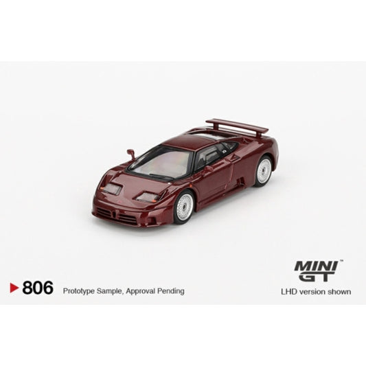 MiniGT - 1/64 BUGATTI EB110 GT DARK RED METALLIC (LHD)