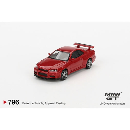 MiniGT - 1/64 NISSAN SKYLINE GT-R (R34) V-SPEC ACTIVE RED (RHD)