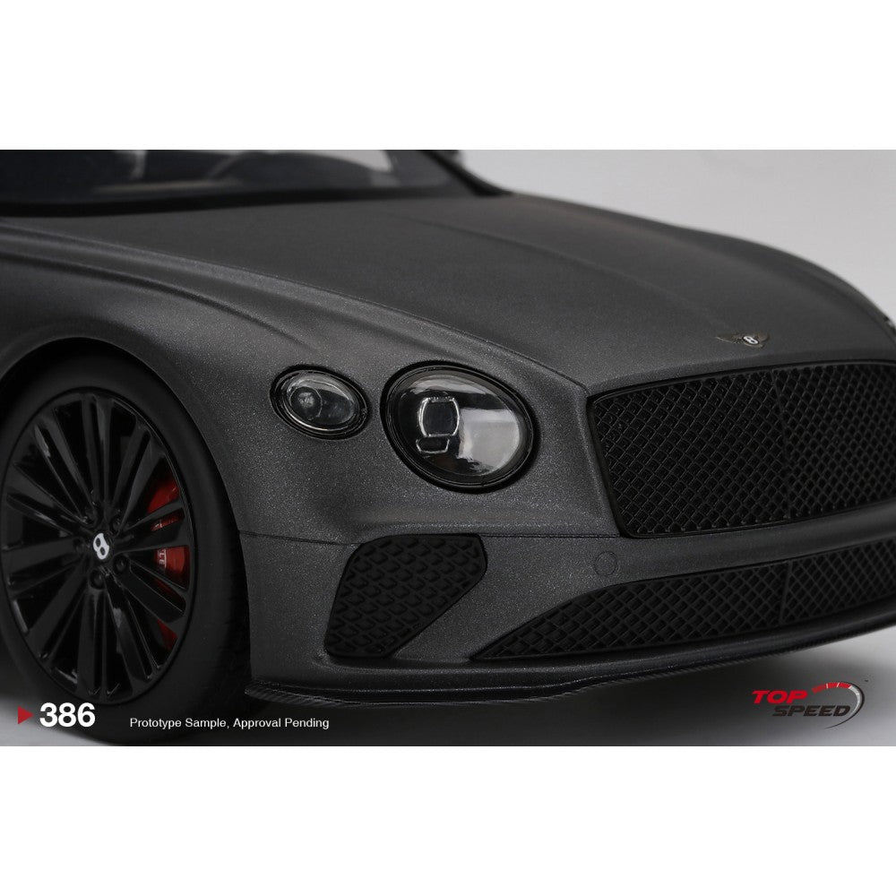 Top Speed Model - Bentley Continental GT Speed 2022 Anthracite Satin 1:18