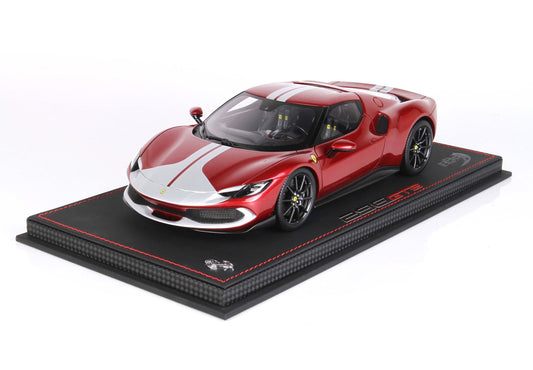 BBR Model 1:18 - Ferrari 296 Assetto Fiorano Metallic Red Fiorano