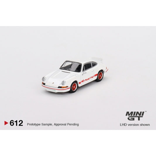MiniGT - 1/64 PORSCHE 911 CARRERA RS 2.7 GRAND PRIX WHITE WITH RED LIVERY (LHD)