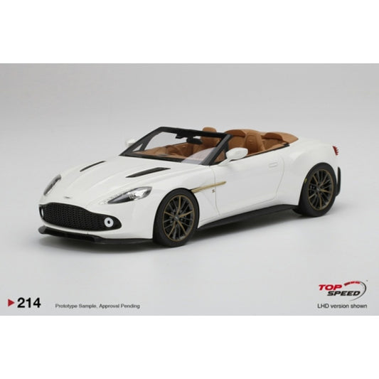 Top Speed Model - Aston Martin Vanquish Zagato Volante Escaping White 1:18