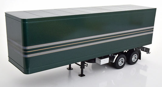 KK-Scale 1:18 - Semi-Trailer Donkergroen Metallic / Zilver