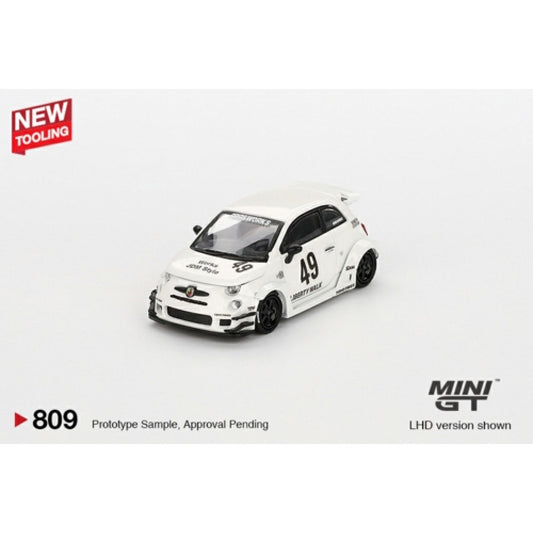 MiniGT - 1/64 LB-WORKS X ABAS WORKS ABARTH 595 GARA WHITE (LHD)