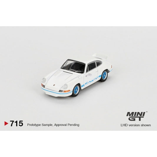 MiniGT - 1/64 PORSCHE 911 CARRERA RS 2.7 GRAND PRIX WHITE WITH BLUE LIVERY (LHD)