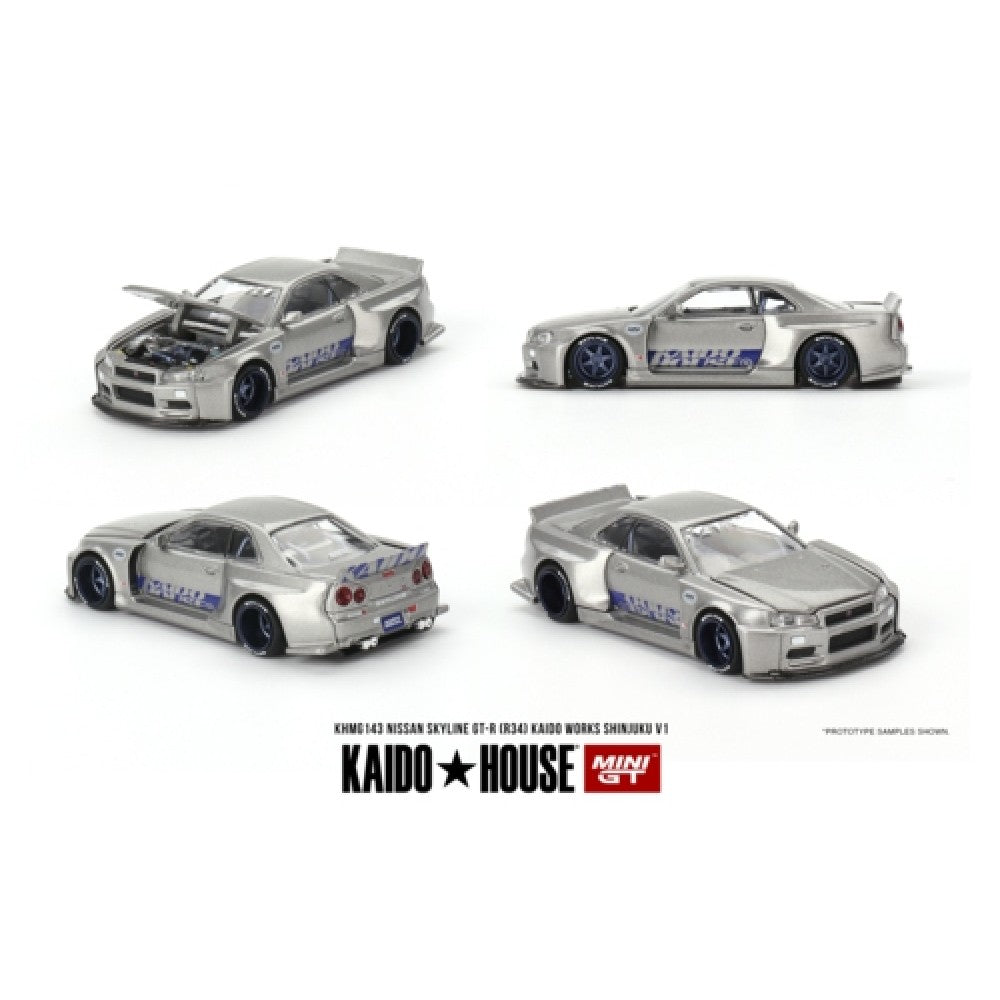 MiniGT - 1/64 NISSAN SKYLINE GT-R (R34) KAIDO WORKS SHINJUKU V1