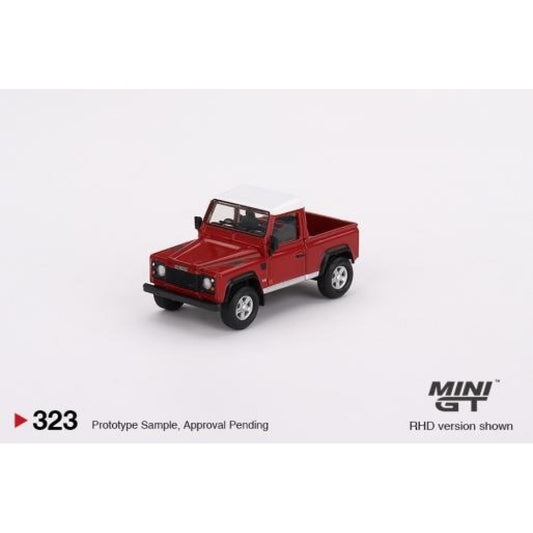 MiniGT - 1/64 LAND ROVER DEFENDER 90 PICKUP MASAI RED (RHD)