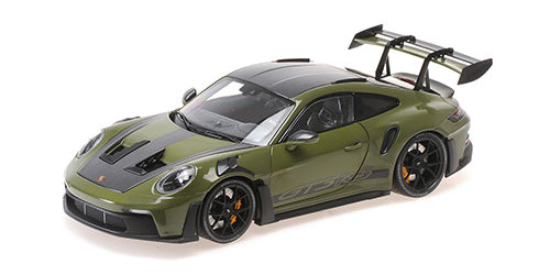 Minichamps 1:18 - PORSCHE 911 (992) GT3RS  2024 NATO OLIVE W BLACK WHEELS