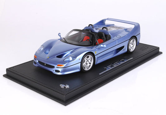 BBR Model 1:18 - Ferrari F50 Coupe 1995 Spider Version California Light Blue Metallic