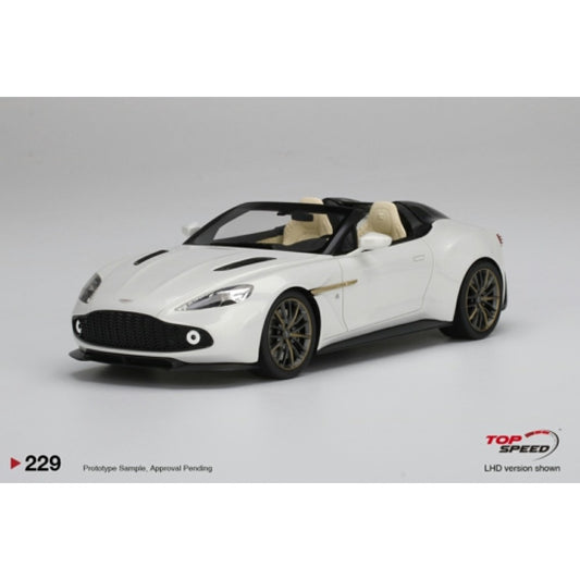 Top Speed Model - Aston Martin Vanquish Zagato Speedster Escaping White 1:18