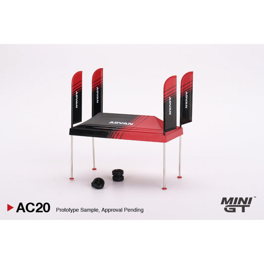 MiniGT - 1/64 PADDOCK SERVICE TENT SET - ADVAN