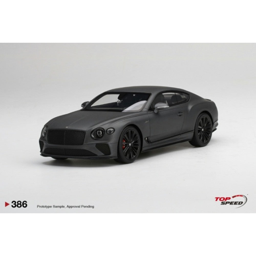 Top Speed Model - Bentley Continental GT Speed 2022 Anthracite Satin 1:18