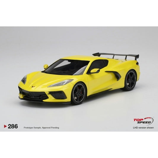 Top Speed Model - Chevrolet Corvette Stingray Accelerate Yellow Metallic 1:18