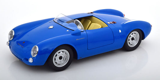 KK-Scale 1:12 - Porsche 550A Spyder 1956 Blauw/Wit
