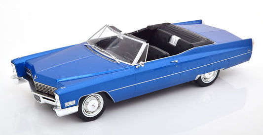 KK-Scale 1:18 - Cadillac DeVille Convertible 1967 Blauw Metallic