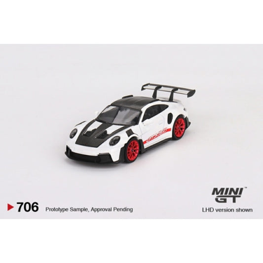 MiniGT - 1/64 PORSCHE 911 (992) GTS RS WEISSACH PACKAGE WHITE WITH PYRO RED (LHD)