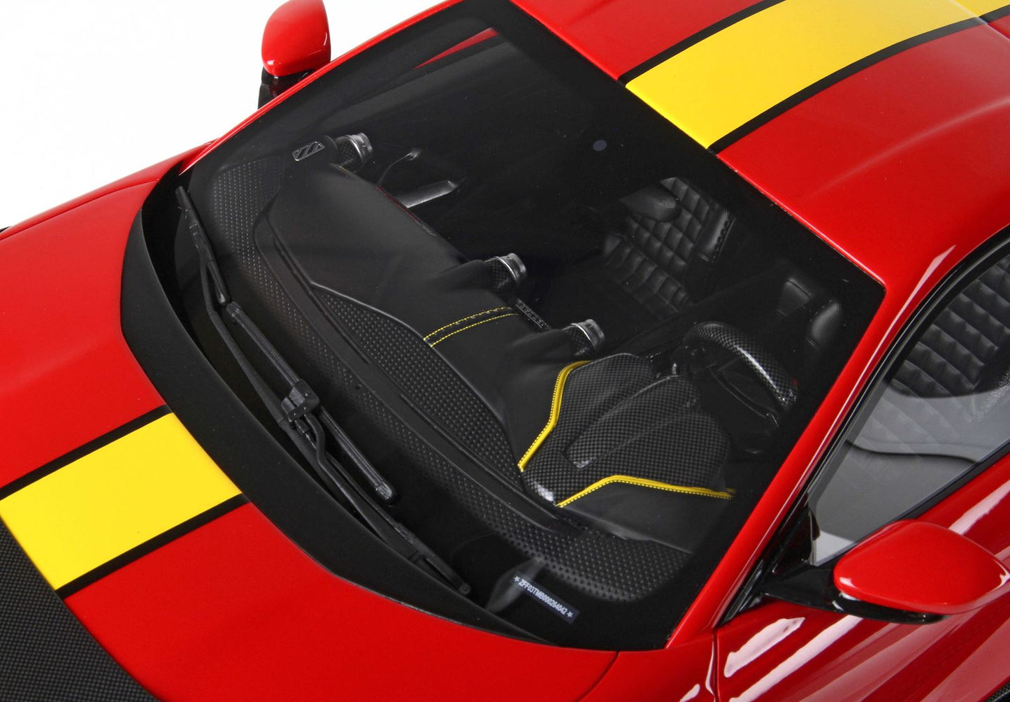 BBR Model 1:12 - Ferrari 812 Competizione Yellow Stripe Rosso Corsa 322