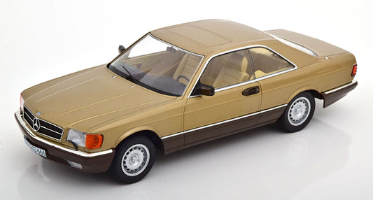 KK-Scale 1:18 - Mercedes  500 SEC C126 1987 Goud Metallic