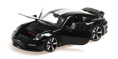 Minichamps 1:18 - PORSCHE 911 (992) SPORT CLASSIC  2022  BLACK