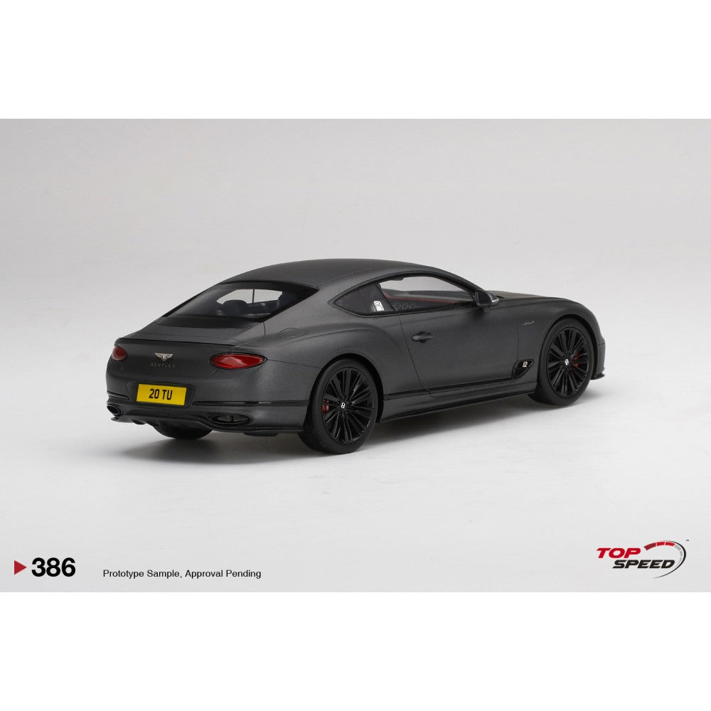 Top Speed Model - Bentley Continental GT Speed 2022 Anthracite Satin 1:18