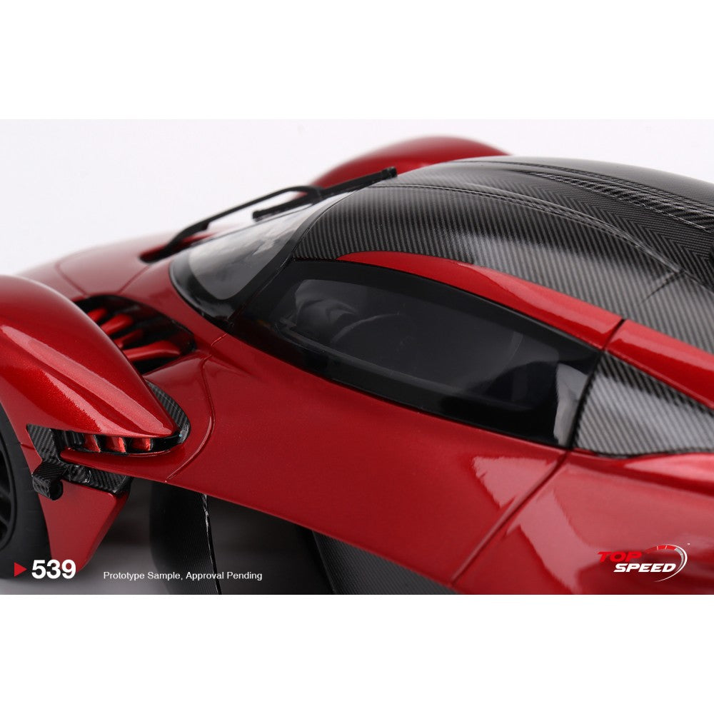 Top Speed Model - Aston Martin Valkyrie Hyper Red 1:18