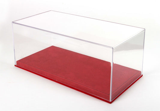 BBR Model 1:18 - Display Case With Red Alcantara Base Black Stitching