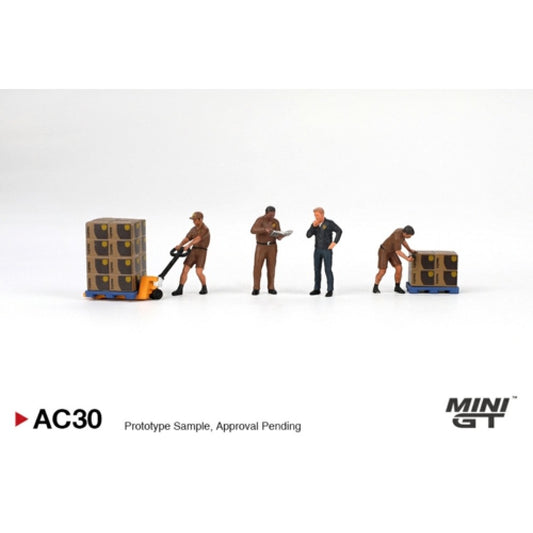 MiniGT - 1/64 FIGURINE UPS DRIVER AND WORKERS