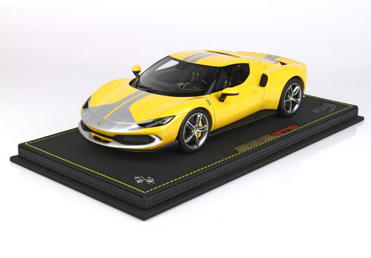 BBR Model 1:18 - Ferrari 296 GTB Pack Fiorano Yellow Modena