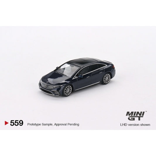 MiniGT - 1/64 MERCEDES-BENZ EQS 580 4MATIC NAUTICAL BLUE METALLIC (LHD)
