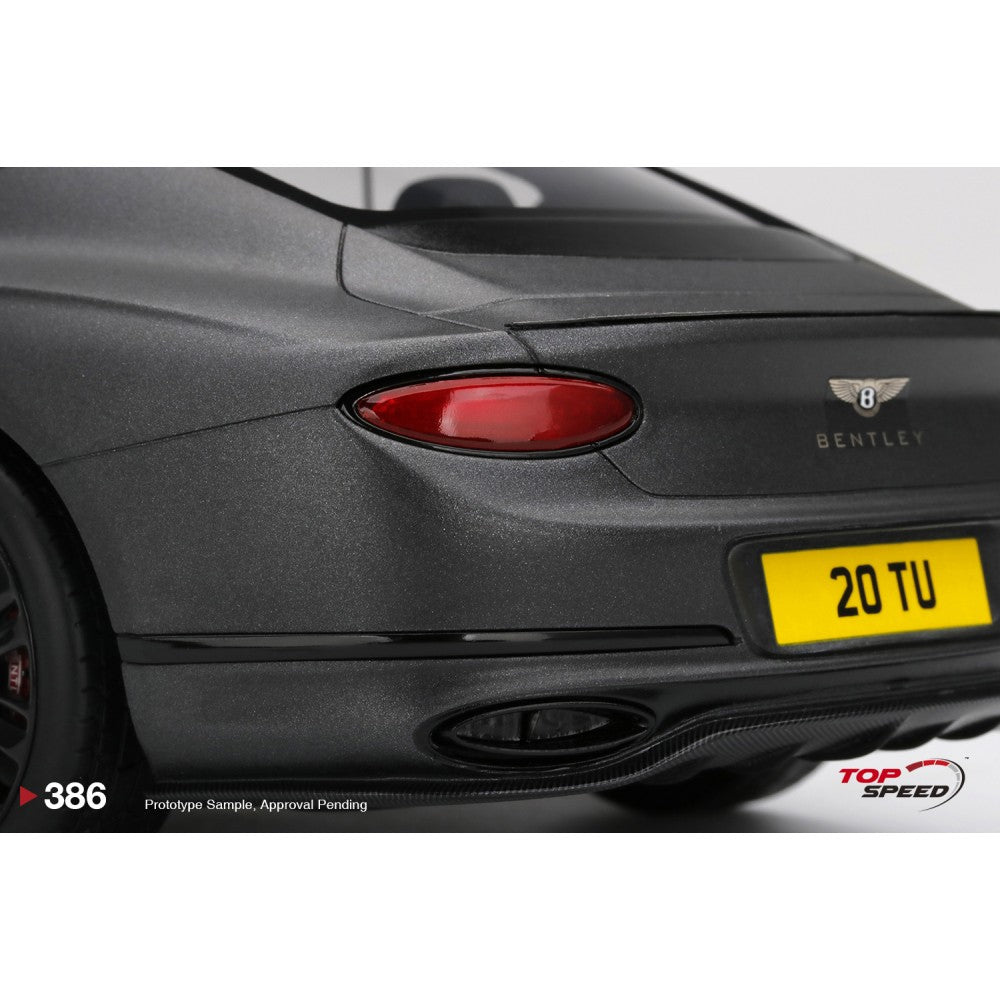 Top Speed Model - Bentley Continental GT Speed 2022 Anthracite Satin 1:18