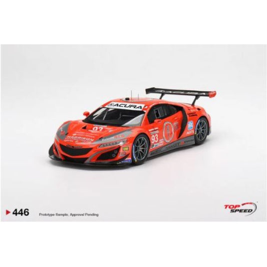 Top Speed Model - Acura NSX GT3 EVO22 #93 WTR Racers Edge Motorsports 2022 IMSA Sebring 12 Hrs 1:18