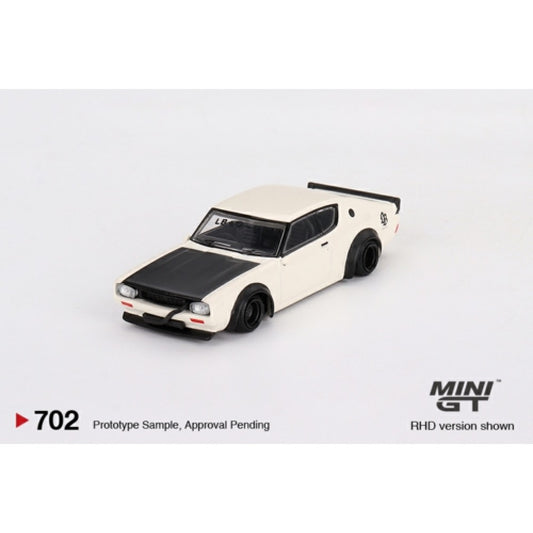 MiniGT - 1/64 NISSAN SKYLINE KENMERI LIBERTY WALK WHITE (RHD)