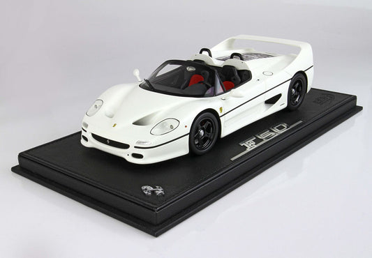 BBR Model 1:18 - Ferrari F50 Coupe 1995 Spider Version Avus White Race Wheels