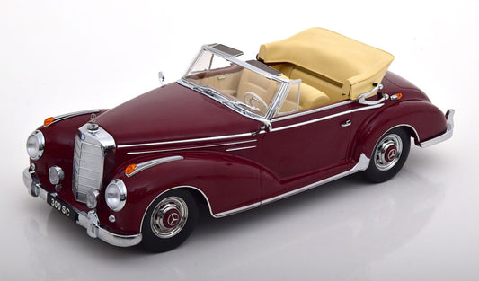 KK-Scale 1:18 - Mercedes 300 SC W188 Cabrio Softtop 1957 Donker Rood