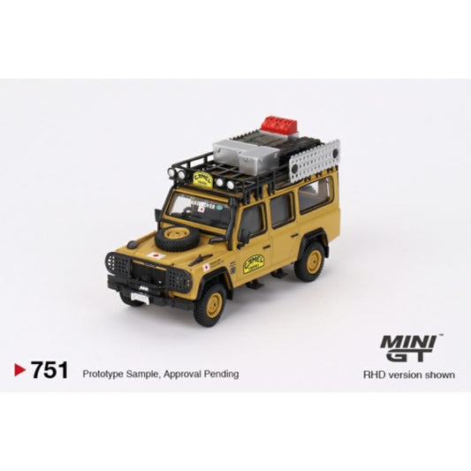 MiniGT - 1/64 LAND ROVER DEFENDER 110 1989 CAMEL TROPHY AMAZON TEAM JAPAN (RHD)